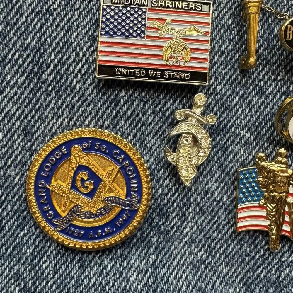 Masonic/Shriners Lapel Pin Lot Midian Shriners Grand Lodge South Carolina